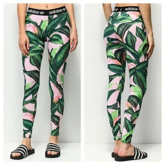 Adidas Original X Farm Green Palm Leaf Legging - XS - Picture 1 of 5